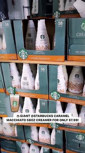 ☕️Giant @starbucks caramel macchiato 58oz creamer for only $7.99! #costcodeals #costco #starbucks #coffee | Costco Deals