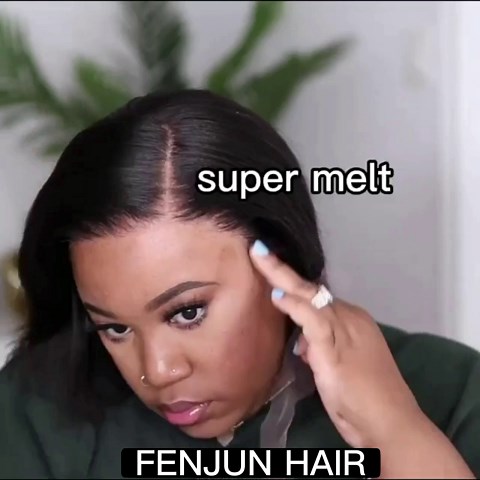 Glueless Wigs Human Hair Kinky Straight Bob Lace Front Wigs for Black Women 12 Inch Yaki Straight Wig Brazilian Virgin Hair 13x4 Undetectable HD Lace Frontal 150% Density Middle Part