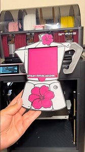 3D Printed Sticky Notes Holder 🌺☕️#coffeetok #3dprinter #3dprinting #asmr #asmrsounds