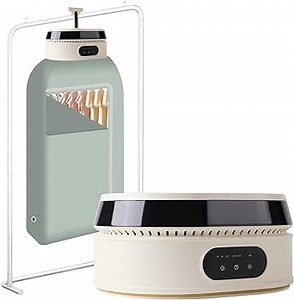 Portable Clothes Dryer, Mini Dryers, Electric Compact Foldable Portable Dryer with Dry Bag for Home Travel RV Dorm, For Clothes, Underwear, Baby Clothes, Timer Function, LED UV, Light Strip, Beige