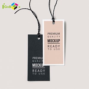 [Hot Item] Custom Luxury Paper Clothing Tagger Paper Hangtag Hang Tag