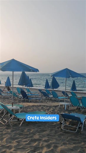 Golden Hour 🧡 Manoera- Beach snack bar 💙 | Crete Insiders
