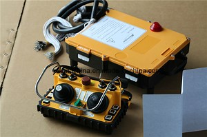 [Hot Item] AC 110V Wireless Radio Remote Control Double Industrial Dual Joystick Wireless Remote Control F24-60 for Crane