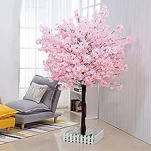 Artificial Cherry Blossom Trees Japanese Cherry Blossom Tree Handmade Light Pink Tree Indoor Outdoor Home Office Party Wedding (5FT Tall/1.5M)