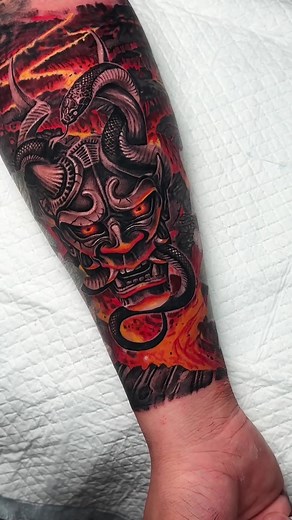 Hannya Mask Tattoo Sleeve! Filipino Tattoo Artist