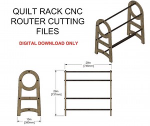 Quilt Display Rack CNC Router Laser Cutter Files Digital Download DXF and STEP Towel Rack Blanket Ladder - Etsy