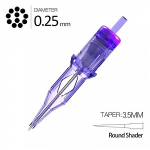 [Hot Item] Mast PRO Tattoo Cartridges Needles 0.25mm Round Shader RS Taper 3.5mm