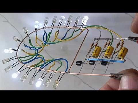 18-Channel LEDs chasser circuit without any ICs