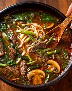 266K views · 948 reactions | Spicy Ginger Beef & Mushroom Noodle Soup Ingredients  | Cuisine Corner | Facebook