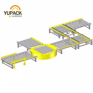 [Hot Item] Heavy Duty Automatic Transfer Turntable Power Motorized Slat Chain Roller Conveyor for Pallet