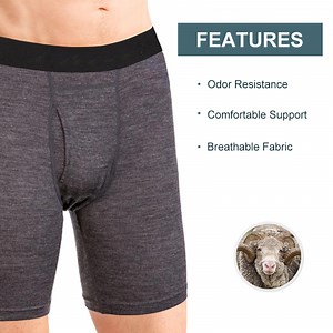 [Hot Item] Men's Briefs & Boxers Custom Logo Merino Wool Boxer Shorts Underwear