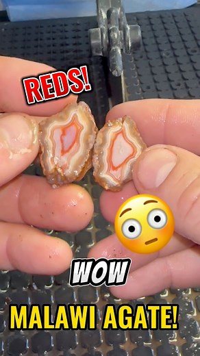 Malawi agate with blood red color! #blood #agate #band | Kaines Crystals