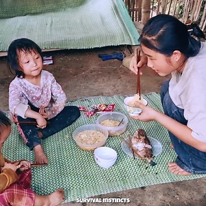 1.3M views · 10K reactions | Three sisters went fishing to bring fish back to sell and grill to eat Part 23 | Survival Instincts | Facebook