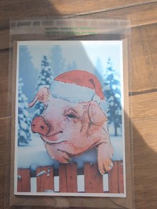 Christmas/winter Range- Recycled Paper Notelets Christmas Pig - Etsy UK