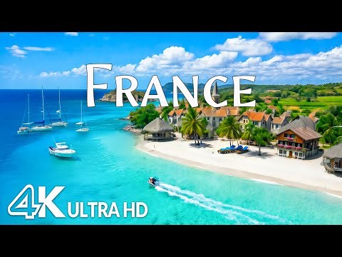 Wonder of France 4K – Blue Coast, Paris Charm & Mediterranean Coastal Beauty | Relaxing Music