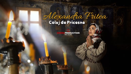 Alexandra Fritea - Colaj Pricesne Contact solist: 0755613521 Video: GHERAPRODUCTION -(0741) 304 921 Studio: Horia Boncuț Locație: Biserica de lemn din Hotar, iar pe această cale îi mulțumesc părintelui Bențe Cosmin Ioan pentru acordul de a filma, în acel loc minunat. …nu știu cum, noi oamenii, putem să îi mulțumim divinității pentru această viața pe care o avem... bună sau mai puțin bună. ... nu știu cum, eu, aș putea să îi mulțumesc pentru talentul dăruit... și ... am ales să mulțumesc prin ace
