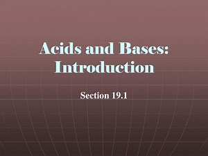 Acids and Bases: Introduction - SlideServe