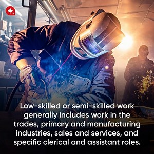 Employment and Social Development Canada (“ESDC”) has categorized low-skilled labor for immigration purposes. Low-skilled and semi-skilled workers have been classified into the following two (2) National Occupational Classification (“NOC”) categories: - Skill Type C, which includes occupations that usually require a secondary school and/or occupation-specific training; and - Skill Type D, which includes occupations for which on-the-job training is provided. Plenty of semi or low-skilled job oppo