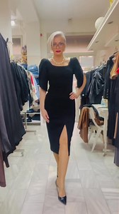 Bezvremenska elegancija. Crn fustan so likra koj ja prati linijata na teloto. Golemini 36-42. Cena 2100 denari!!! | Bianco Nero