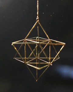 Merkaba, Himmeli Star Tetrahedron, Sacred Geometry, Platonic Solids, 3D David Star, Brass Mobile, Hanging Geometric Decor, Unique Gifts - Etsy
