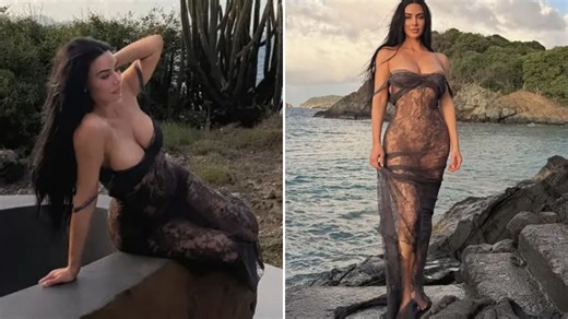 Kim Kardashian poses in lace dress as All's Fairs ratings 'skyrocket'