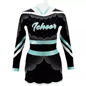 [Hot Item] Women Sexy High School Cheer Leader Costume Cheer Girls Uniform Long Sleeve Tank Tops Outfits