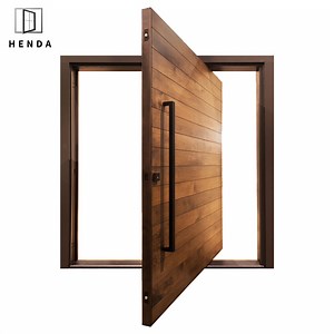 [Hot Item] Modern Design Exterior Turkey Entrance Bullet Proof Solid Wood Aluminum Metal Main Glass Swing Front Entry Steel Security Pivot Entry Door