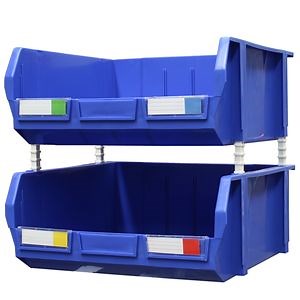 [Hot Item] Warehouse Plastic Stackable Storage Shelf Bins Spare Parts Bins (PK010)
