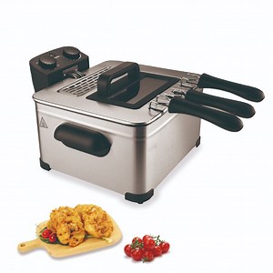 [Hot Item] 2000W Electric Viewing Window Lid Kitchen Digital 4L Deep Fryer for Home
