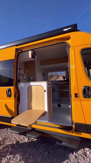 Finding my Perfect VAN Home. ✔️Big Bathroom/shower, ✔️plenty of seating for dinning or work, ✔️outdoor table extension, ✔️plenty of storage, ✔️air conditioning, ✔️power for days, did I miss anything? Nope, this is the one. Designed and built @novovans In Las Vegas🌿 🌿 Stick around @vanbuild360 for more Van Tours 🌿🌿#vanbuild360 #vanlife#roadtrip #offgridvan #homeonwheels #campervan #roadtrip #offgridvan #offgridlife#tinyhomeliving #minimalliving #design | Van Build 360
