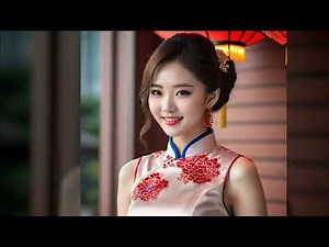 AI LookBook, Chinese Cheongsam dress lookbook model #ai #lookbook #chinamodel