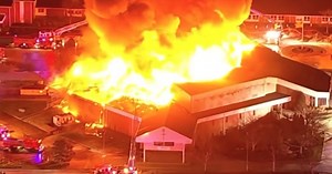 Video shows New Jersey church in flames as massive fire destroys building