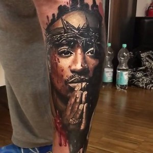 Tupac Shakur portrait by Sasha O'Kharin 😎 @o_kharin #TATTOODO | Tattoodo