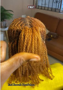 Twist on Relaxed Hair: Fluffy Natural Hairstyle in Ibadan