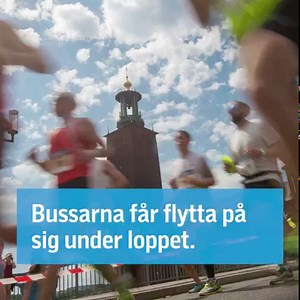 Löparfesten är tillbaka på riktigt! 🏃‍♀️🎉 Lördag den 4 juni är det dags för löparna att inta stan när Stockholm Marathon går av stapeln. Denna dag behöver bussarna behöver flytta på sig. Du som vill heja fram löparna kan istället resa med tunnelbanan, pendeltåg och pendelbåtar. 🚇🚉⛴ Läs mer på sl.se/marathon | SL