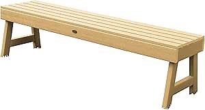Highwood AD-BENN3-SND Weatherly Backless Bench, 5-Feet, Sandstone