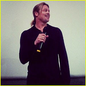 Brad Pitt Surprises Fans at ‘World War Z’ Screening in London!