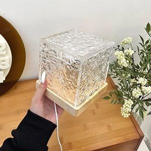 [Hot Item] LED Square Crystal Table Lamp 16 Colors Diamond Desk Lamps Night Light