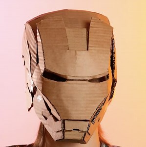¡Casco de Iron Man hecho de cartón y epoxi! | Ahora sí lo vi todo