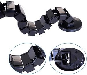 [Hot Item] Adjustable Standing Desk Cable Entry Wire Organizer Wire Management Black ABS Spine