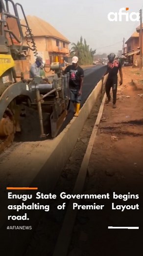 Enugu State Government has commenced the asphalting of the Premier Layout road, signaling the beginning of a much needed transformation. . Previously a dirt road plagued with numerous bumps, making it difficult for residents to ply the route comfortably is about to get remarkable makeover. Barr. Peter Mbah was also on-ground to inspect the progress of the work in the area. . #AfiaTV #AfiaNews #Enugu #Igbo | Afia TV | Facebook