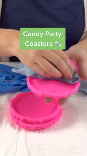 Pour resin over candy for this amazing party decor idea! 😍🍬 #DIY | Sarah Nicole