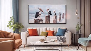 SOUGUAN Pelican Wall Art Bedroom Decor Ocean Sea Picture Coastal Artwork Canvas Print Bird Beach Paintings Wall Decor Poster Arts for Office Gallery 24"x48"
