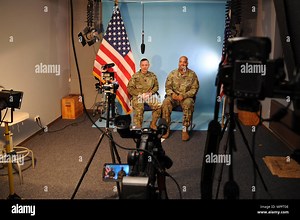 Picture show the making of a Video Message from the 71st Medical Detachment Command Team, 30th Medical Brigade because of the Health Month 2017, March 3, 2017 Stock Photo - Alamy