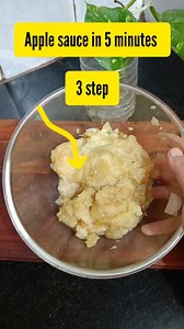 Easy apple sauce for adults/ apple puree for babies 😍😍 Making homemade applesauce without sugar is easy and quick. All you need to do is boil whole apples with a little amount of water for 3-4 whistles along with cinnamon and spices of choice. I love cinnamon and cloves. The idea is to make the pulp soft. That's it. When the pressure settles down, peel off the skin and start mashing cooked apples. You may use a potato masher to speed up the process. Or using graer works too. That's enough to e