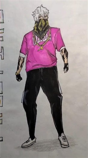 How to Draw Free Fire Characters"😄 #trending #shortvideo 😂