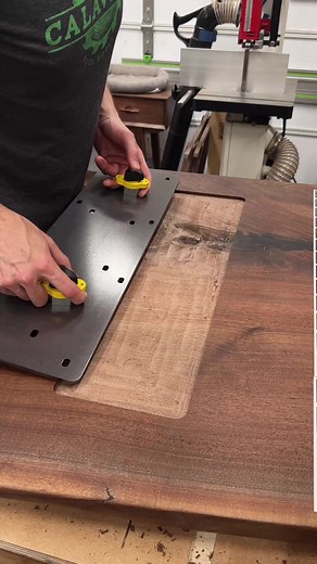 Mounting plate for a large desk plate. #desk #homeoffice #furnituremaker #magnets #threadedinserts #woodworking #kjsawdust #shopsounds | KeithJohnson_CustomWoodworking