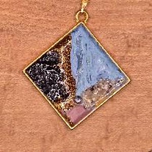 Large Diamond Shape Pendant - Etsy
