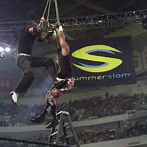 Relive one of the most chaotic tag team battles of all time, as @Adam Edge Copeland & Christian battled The Dudley Boyz and The Hardy Boyz in a thrilling TLC Match! #TagTeamWeek | WWE