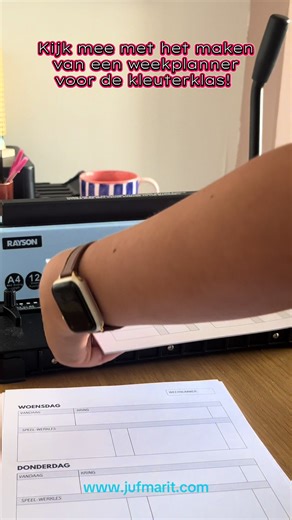 Weekplanner voor de Kleuterklas Maken en Verzenden